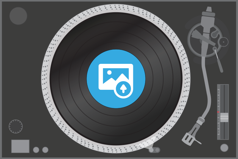 Vinil disk prilagodljiva fotografija originalni pogrinjek - TenStickers