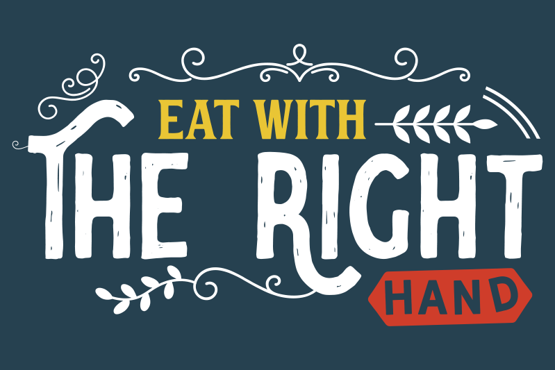 Eat with right hand pogrinjek s citati - TenStickers