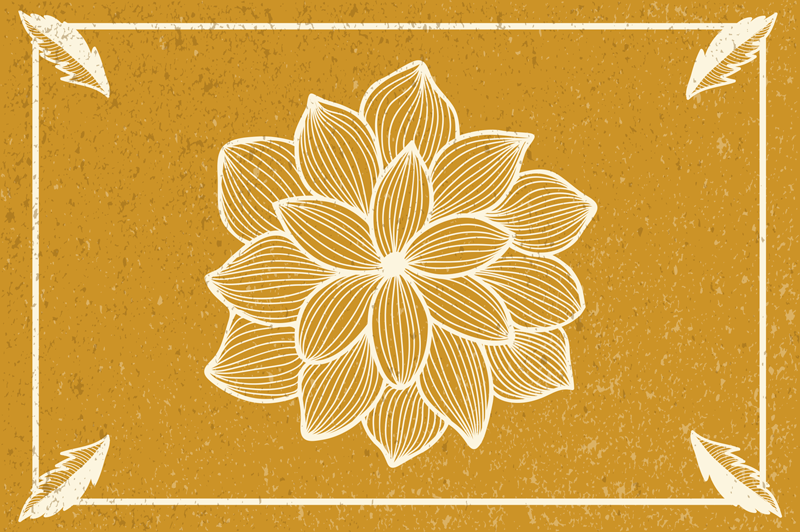 Graceful botanical motif izvirna jedilna podloga - TenStickers