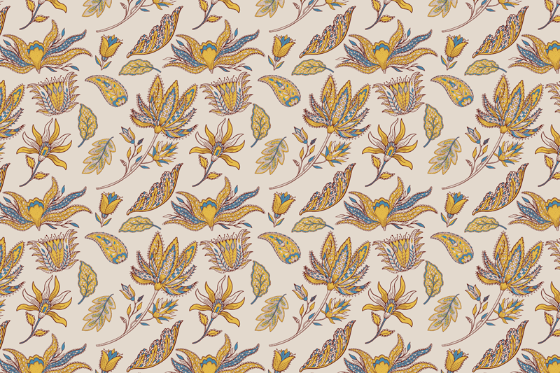 Botanical leaf pattern izvirna jedilna podloga - TenStickers