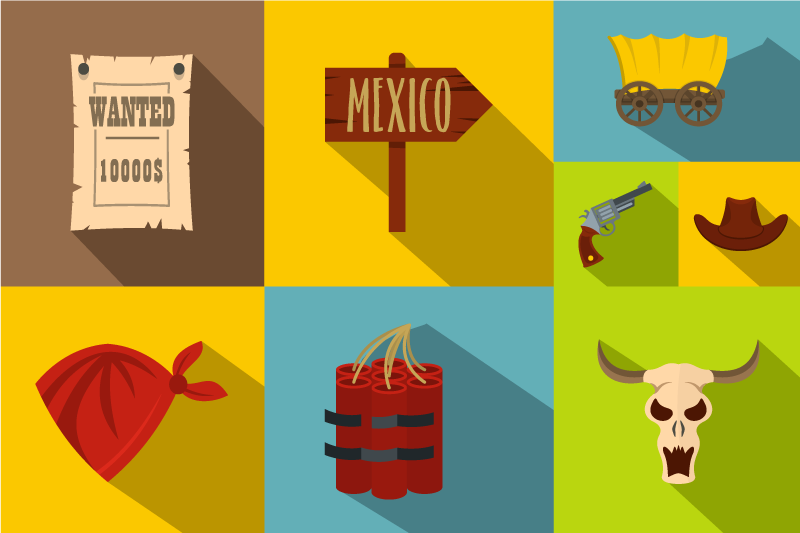 Wanted mexican theme izvirna jedilna podloga - TenStickers
