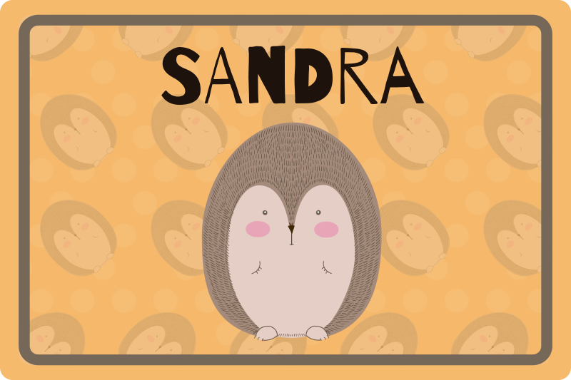 Adorable hedgehog artwork otroški pogrinjek za mizo - TenStickers