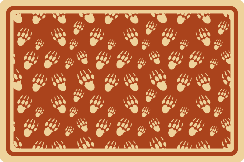 Paw print pattern teksturna pogrinjek - TenStickers