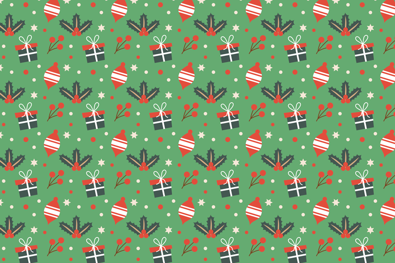 Festive ornament pattern božična pogrinjek - TenStickers