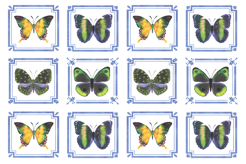Butterfly patterned décor izvirna jedilna podloga - TenStickers