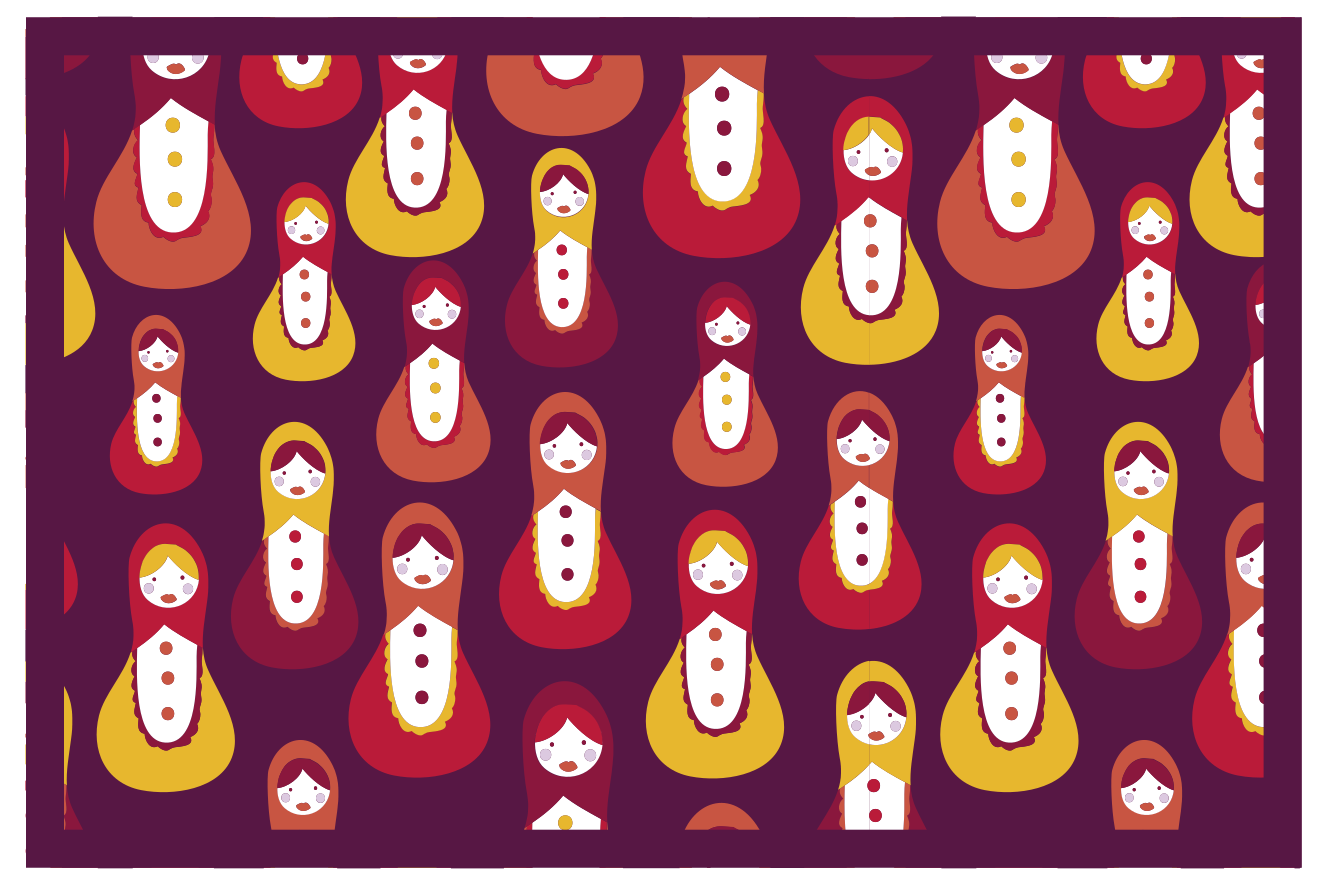 Colorful matryoshka pattern izvirna jedilna podloga - TenStickers