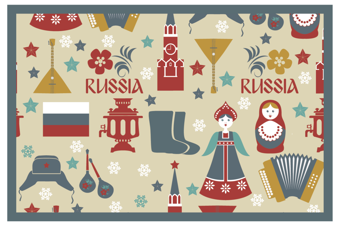 Cultural russian elements izvirna jedilna podloga - TenStickers