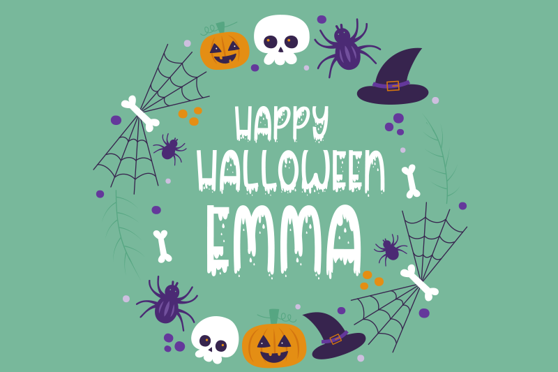 Halloween themed design pogrinjek - TenStickers
