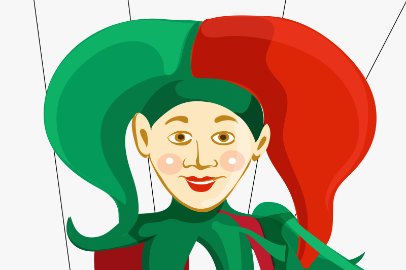 Halloween marioneta nasmejani otroci pogrinjki - TenStickers