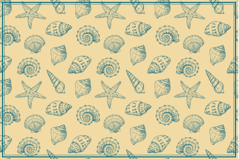 Shell motif tableware izvirna jedilna podloga - TenStickers