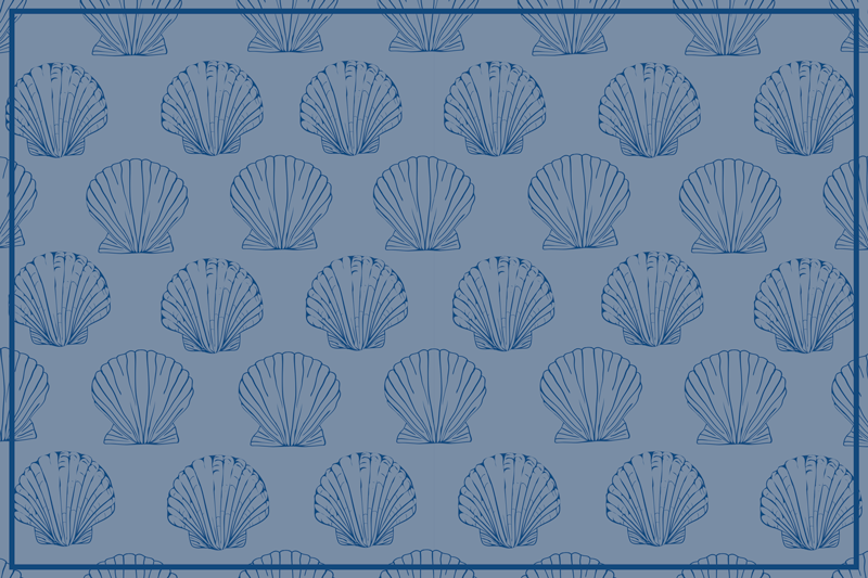 Shell pattern elegance izvirna jedilna podloga - TenStickers