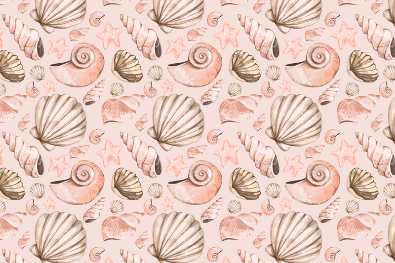 Seashell patterned surface izvirna jedilna podloga - TenStickers