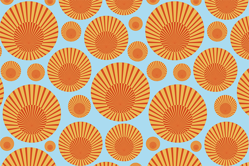 Radiant circular pattern izvirna jedilna podloga - TenStickers