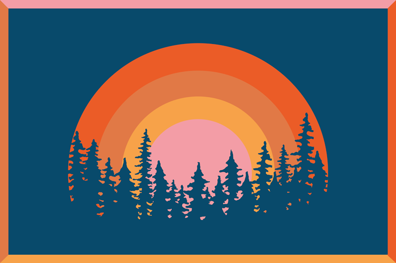 Vintage sončne pogrinjke iz 70-ih - TenStickers