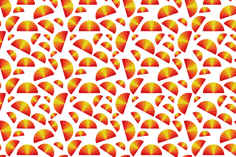 Colorful fan patterns izvirna jedilna podloga - TenStickers