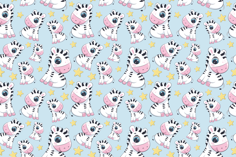 Adorable zebra motif otroški pogrinjek za mizo - TenStickers