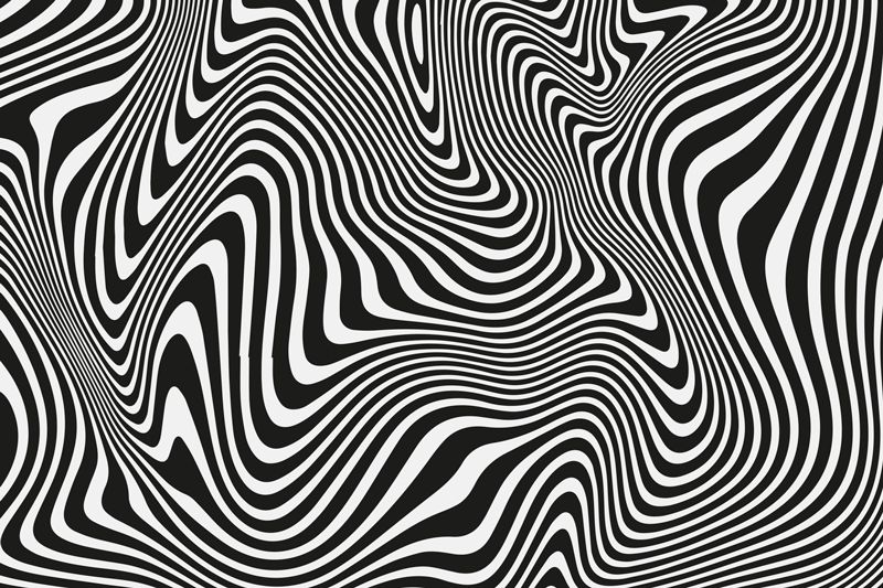 3d učinke linije zebra pogrinjki - TenStickers