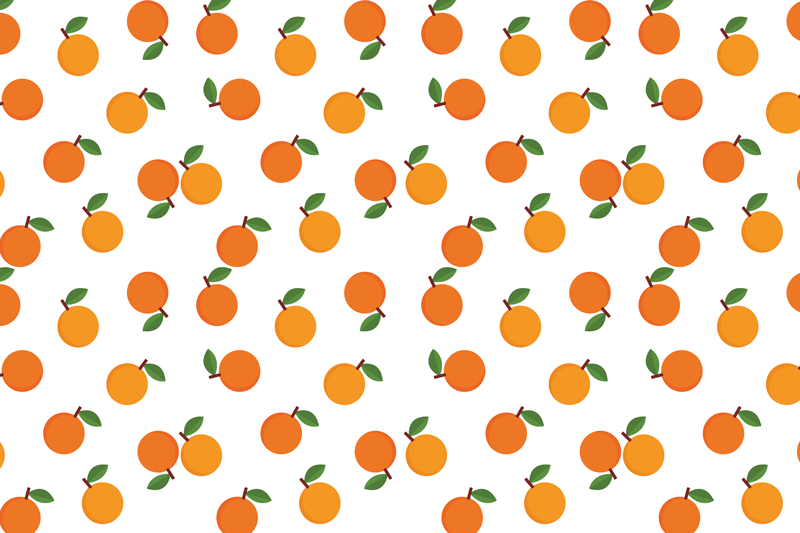 Orange fruit pattern izvirna jedilna podloga - TenStickers