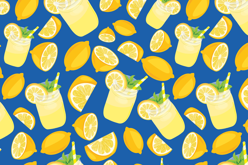 Osvežujoča limonada z modernim prtom za mizo - TenStickers