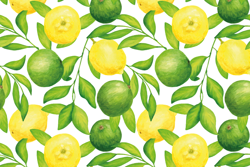 Fresh citrus pattern izvirna jedilna podloga - TenStickers