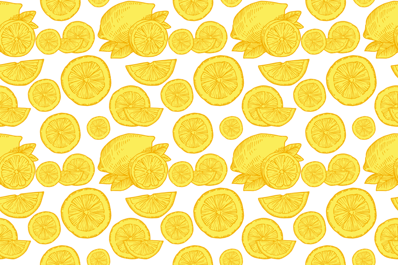 Lemon slice pattern teksturna pogrinjek - TenStickers