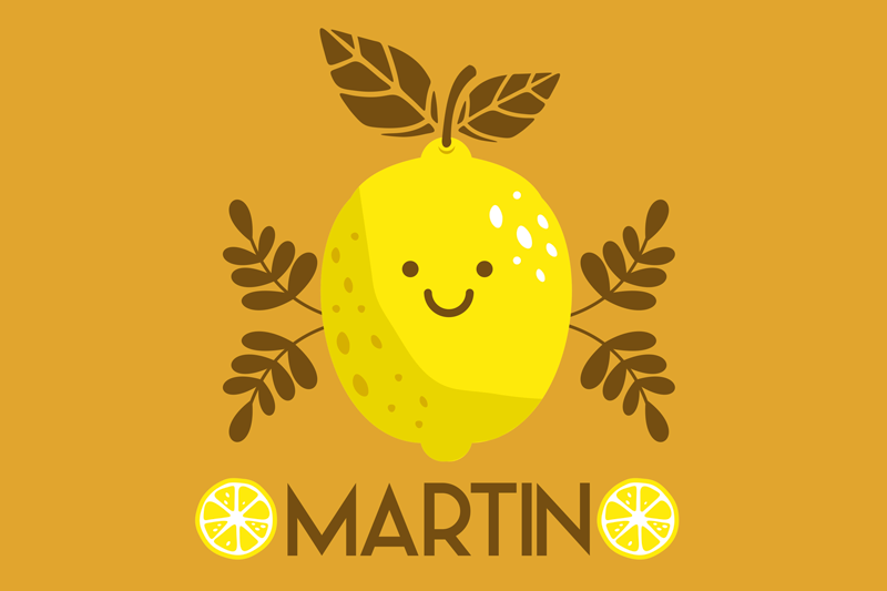 Happy lemon illustration otroški pogrinjek za mizo - TenStickers