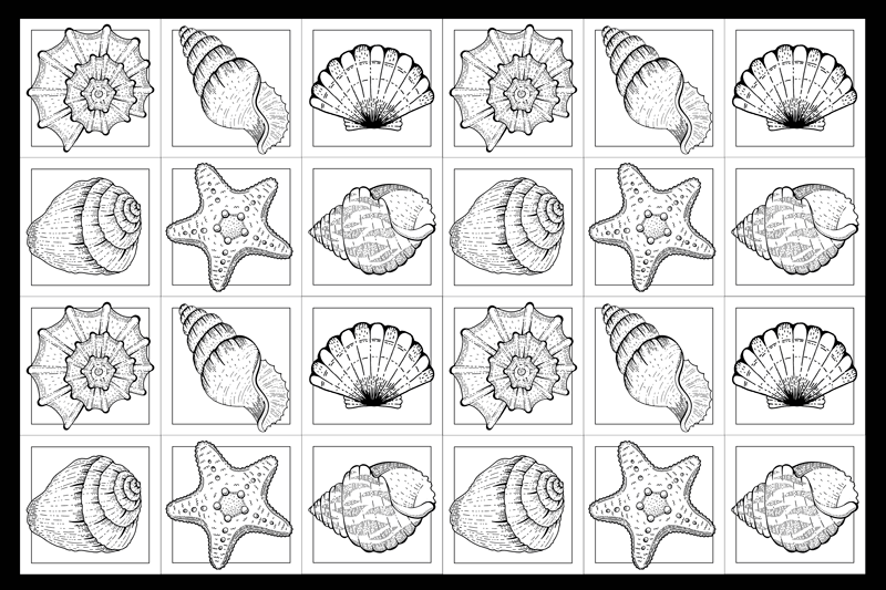 Morsko življenje in školjke morsko življenje pogrinjki - TenStickers