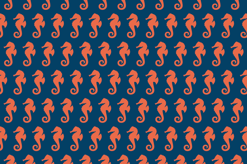 Seahorse pattern izvirna jedilna podloga - TenStickers
