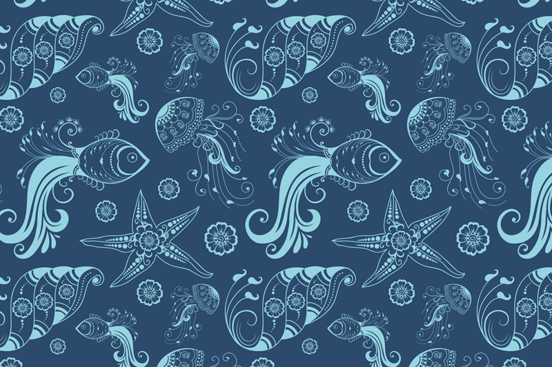 Nautical themed print izvirna jedilna podloga - TenStickers