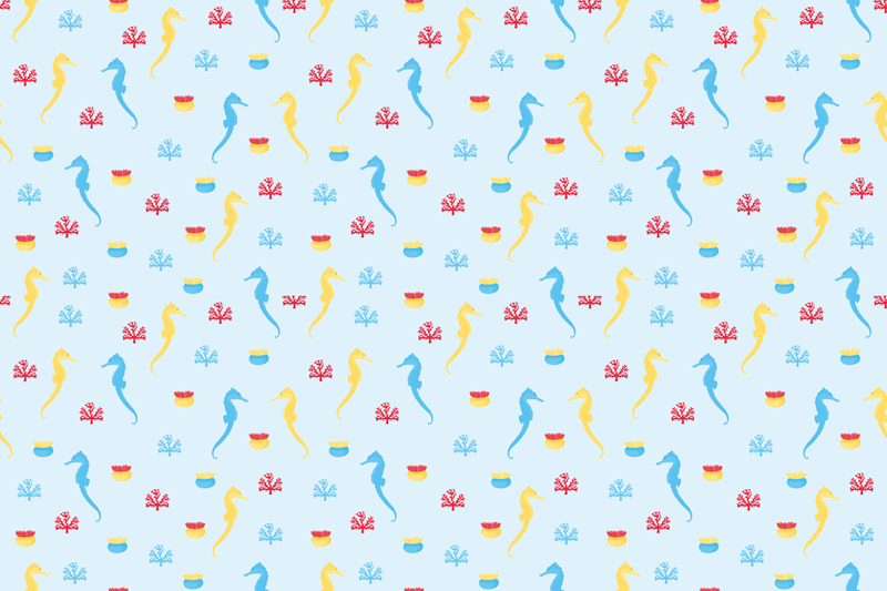 Colorful underwater pattern izvirna jedilna podloga - TenStickers