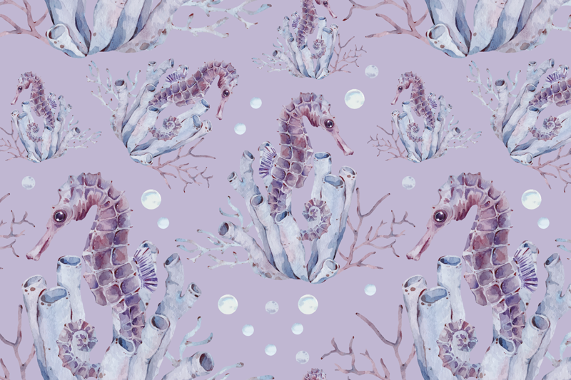 Seahorse motif izvirna jedilna podloga - TenStickers