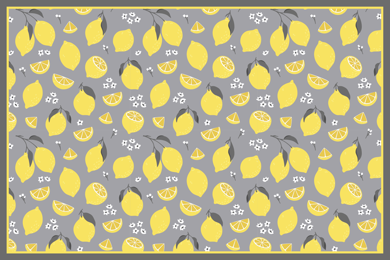 Lemon pattern table setting izvirna jedilna podloga - TenStickers