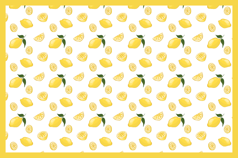 Lemon patterned surface izvirna jedilna podloga - TenStickers