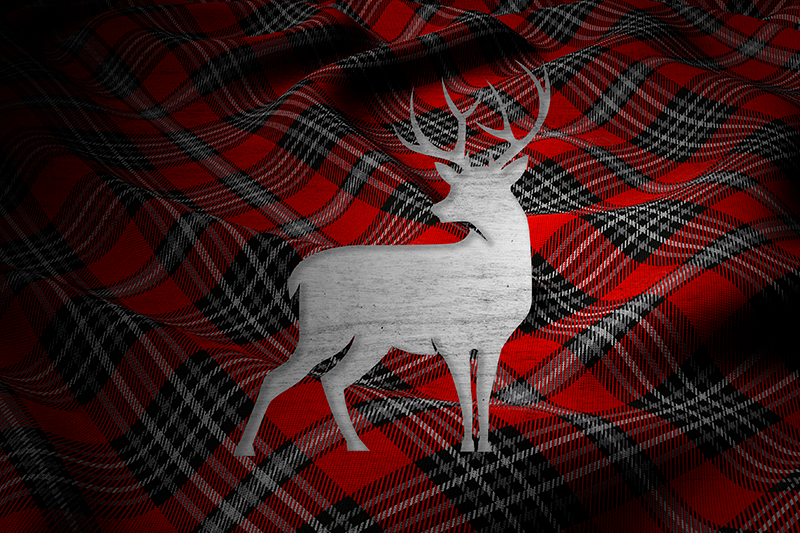 Stylish red plaid božični pogrinjek - TenStickers