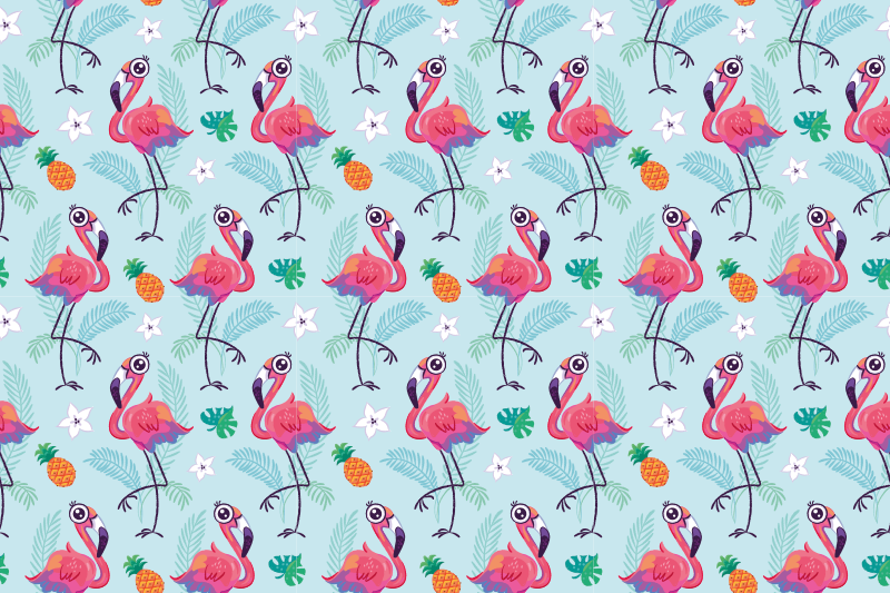 Flamingos pogrinjki otroci pogrinjki - TenStickers