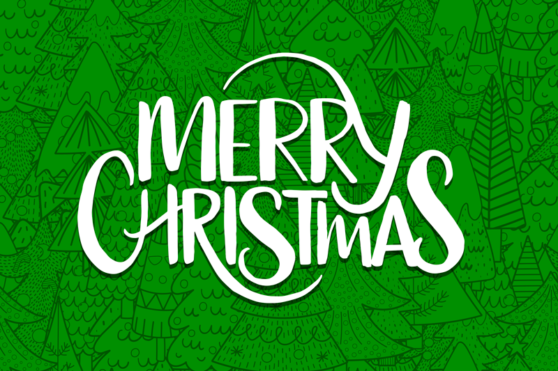 Merry holiday greetings božični pogrinjek - TenStickers