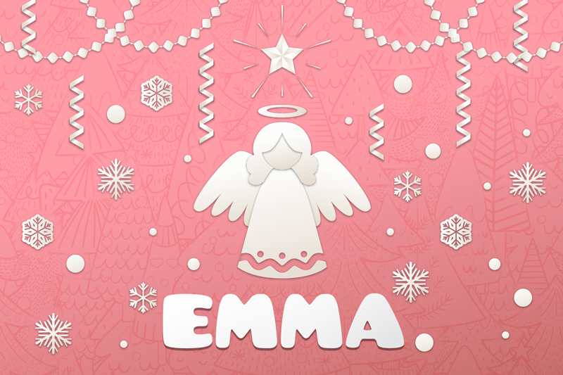 Angel holiday theme božični pogrinjek - TenStickers