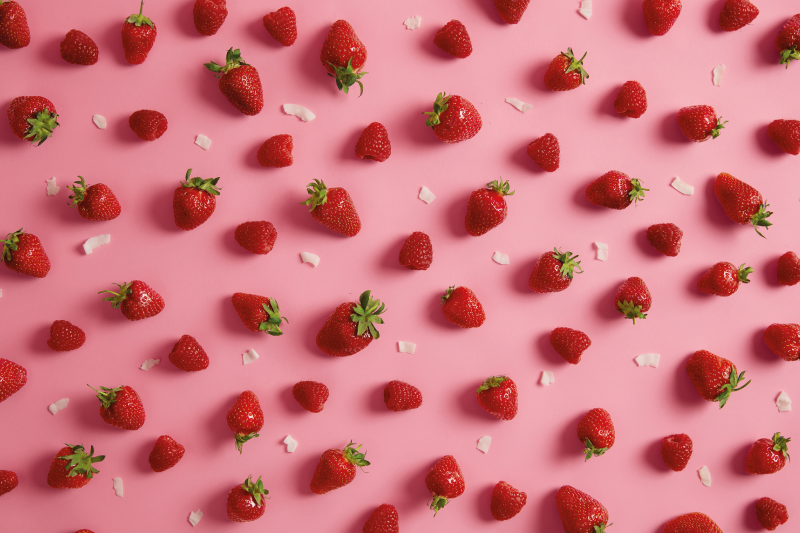 Strawberry pattern surface moderno podložje - TenStickers