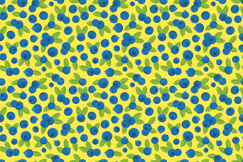 Colorful blueberry pattern izvirna jedilna podloga - TenStickers
