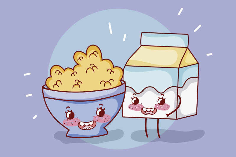 Happy snack companions otroški pogrinjek za mizo - TenStickers