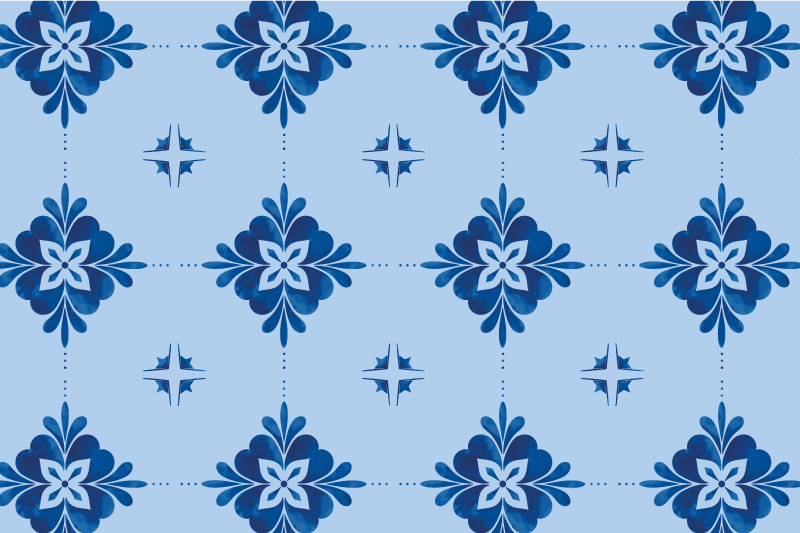 Blooming print table cover teksturna pogrinjek - TenStickers