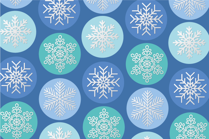 Snowflake pattern circle božični pogrinjek - TenStickers