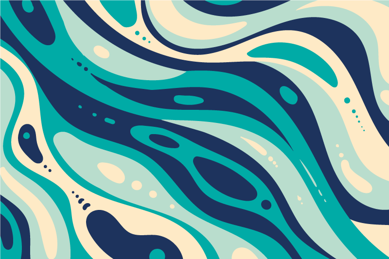Wavy aqua patterns teksturna pogrinjek - TenStickers