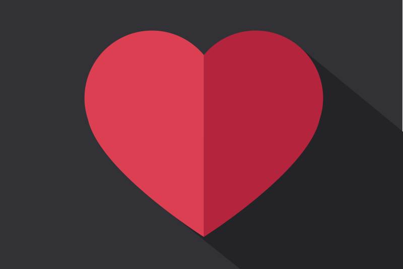 Heart shape accent izvirna jedilna podloga - TenStickers