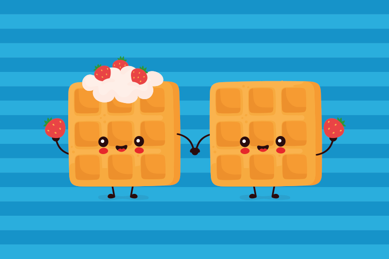 Happy waffle friends otroški pogrinjek za mizo - TenStickers