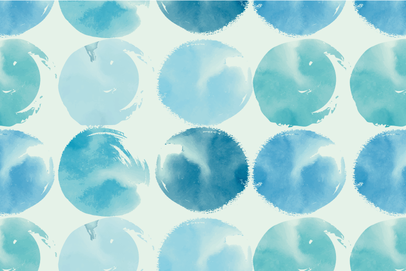 Krožni akvarelni motivi za moderno podlago - TenStickers
