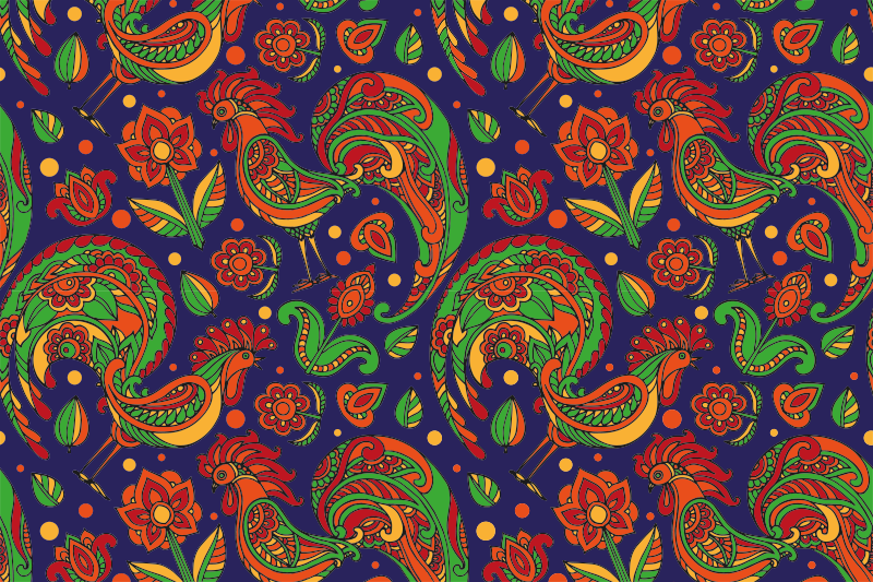 Vibrant floral patterns izvirna jedilna podloga - TenStickers