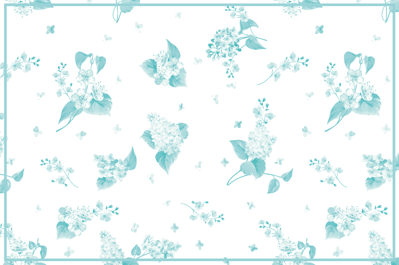 Floral pattern surface sodobno preprogo - TenStickers