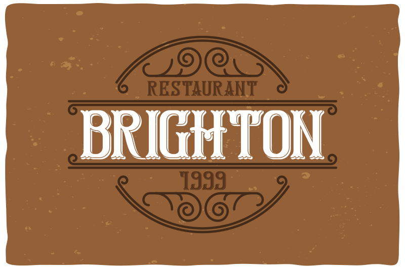 Brighton restaurant logo pogrinjek s citati - TenStickers