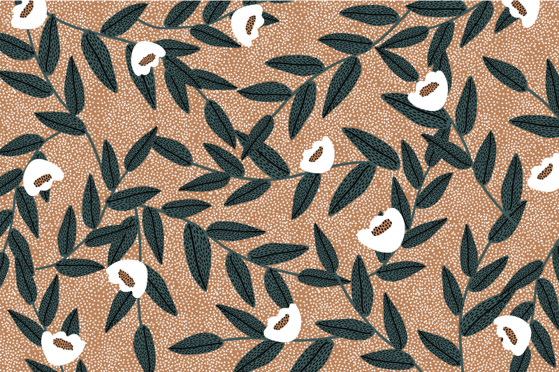 Cveti in pušča originalne pogrinjke - TenStickers